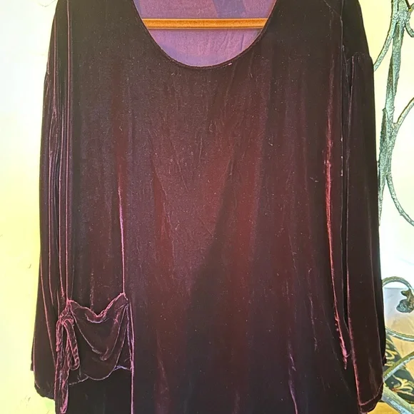 Kleen dark purple velvet top - Picture 2 of 8